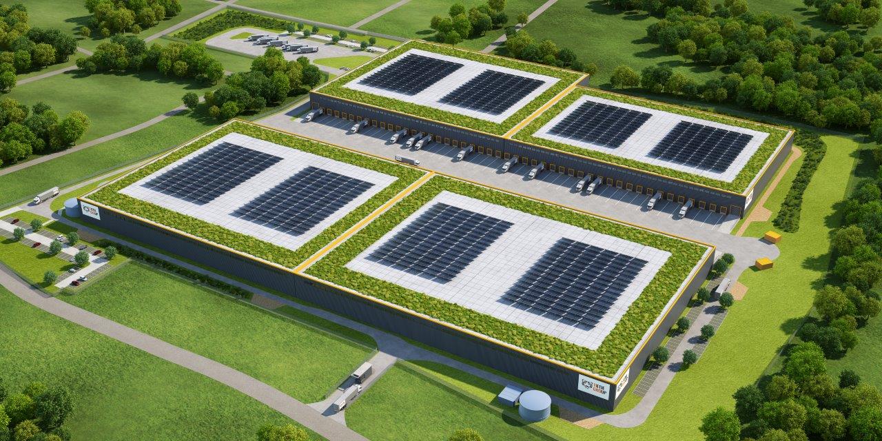 Visualisierung Gewerbepark Boostedt – Perspektive Westen