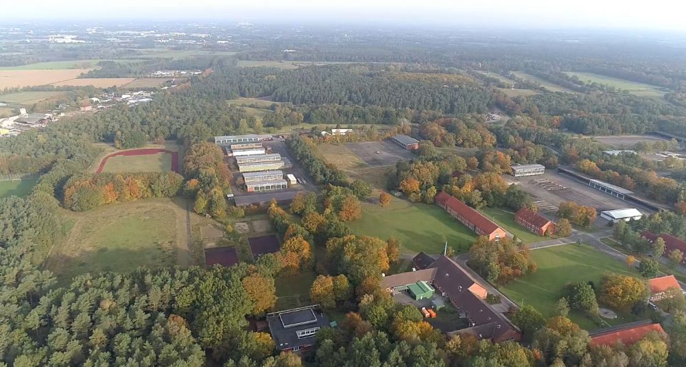 Luftaufnahme des ehemaligen Kasernengeländes in Boostedt